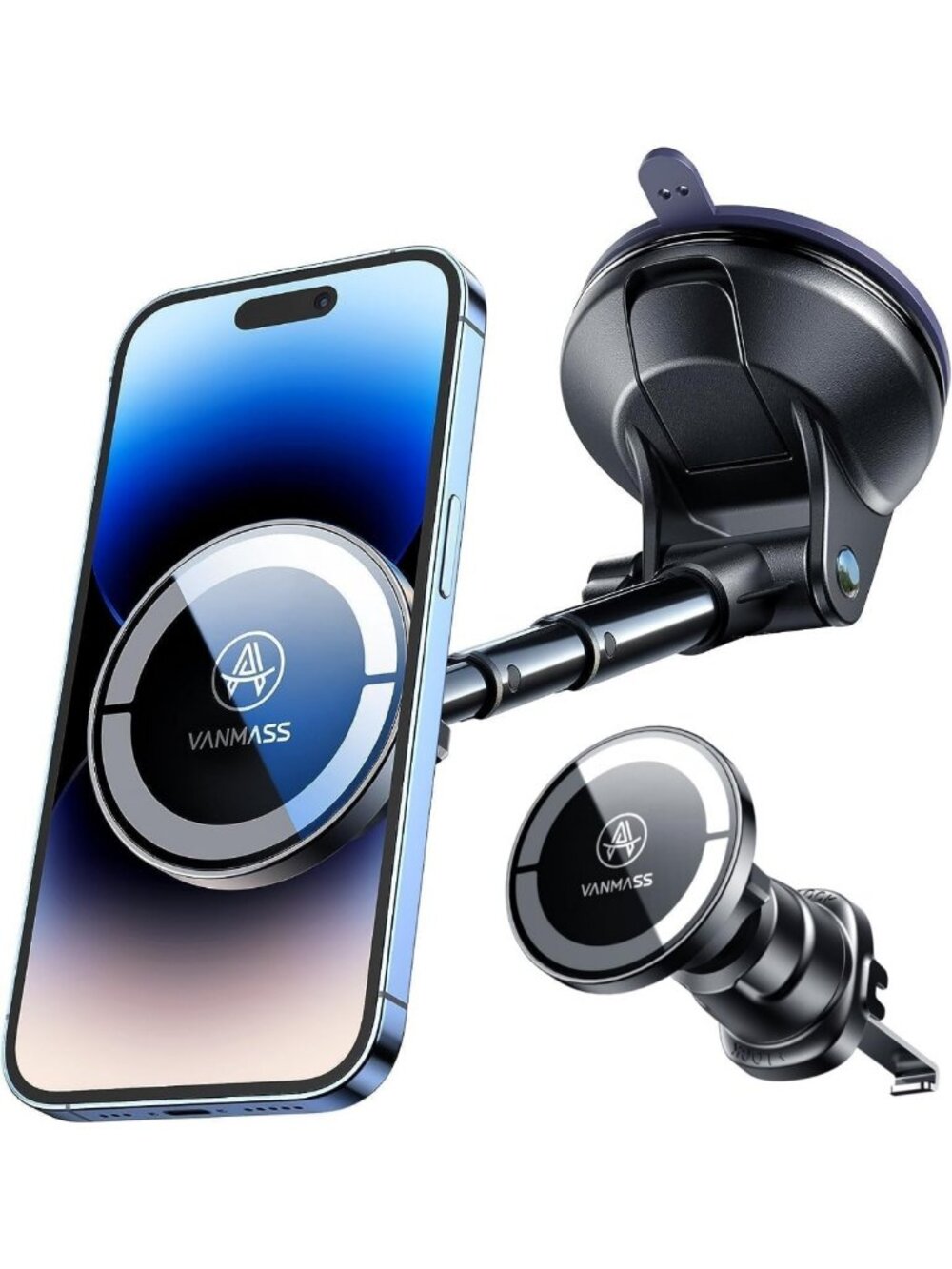 Magnetic Phone Mount for Car - Dash, Windshield & Vent Compatible, MagSafe